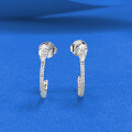 wholesale Metal: S925 Silver Zhu Zhifan Jewelry New Snake Earrings with Marquise Diamonds, Small and Exquisite, Elegant Curved Shape, Cross-Border Live Streaming Style-0-1