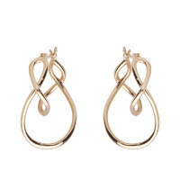 wholesale Metal: S925 Silver Gold Plated Dunli Jewelry Japanese Minimalist Line Earrings Fashion OL Earrings for Women New Wholesale-Simple Line Earrings 925 Silver