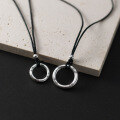 wholesale S925 metal elegant vintage style exquisite minimalist design Fu character safety pendant necklace Y0147-0-0