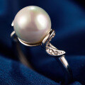 wholesale S925 Silver Shell Pearl Adjustable Open Ring for Women with Creative Design and Elegant Temperament-0-3