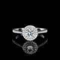 Sterling Silver 1-Carat Moissanite Women's Wedding Ring, Luxury Bezel-Set-0-1