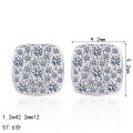 S925 Sterling Silver Full Moissanite Round Stud Earrings for Women, Elegant and Versatile-0-3