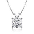 wholesale S925 Sterling Silver Necklace [Clearance with Free Shipping] Unconventional Square Zircon Pendant for Women, Small and Unique, Simple and Versatile-0-10