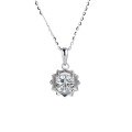 wholesale Sterling Silver One-Carat D Color Moissanite Necklace for Women, Versatile and Minimalist Design, Luxury Gift for Girlfriend, Collarbone Chain Jewelry-0-4