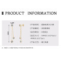 Sterling Silver Moissanite Chain Tassel Earrings, Wholesale-0-17