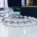 wholesale S925 Silver New Style 5*8 Full Diamond Pear Bracelet, Fashionable and Elegant, Influencer Style-0-1