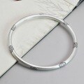wholesale 999 Silver Hand-Engraved Solid Plum Blossom Closed Cuff Bracelet for Women, Vintage Bohemian Style-0-3