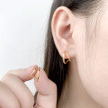 wholesale 925 Silver Geometric Zircon Earrings, Japanese and Korean Light Luxury Style, New Small Pure Silver Stud Earrings for Women Wholesale-0-3