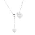 wholesale S925 Sterling Silver Korean Style Internet-Famous Personalized 3D Heart Pendant Tassel Versatile Choker Necklace for Women-0-5