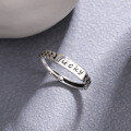 wholesale Metal material cross-border retro lucky letter ring for women, Korean version, high-end sense, ins fashion,, minimalist, hip-hop ring-0-0