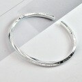 wholesale 999 Sterling Silver Möbius English Letter Couple Bracelet for Women, Minimalist and Versatile Adjustable Open Student Bangle-0-0