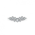 S925 Silver Plated Champagne Gold V-Row Moissanite Ring for Women-0-0