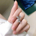 wholesale Silver Jewelry New Bow Ring Wholesale Ins Fashion Women's Jewelry Dropshipping-0-2