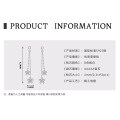 Sterling Silver Moissanite Chain Tassel Earrings, Wholesale-0-12