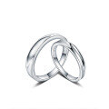 wholesale S925 Sterling Silver Mobius Loop Couple Rings, Light Luxury Niche Matching Bands for Women and Men, Wholesale-0-4
