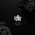 wholesale 925 Sterling Silver European and American Hip Hop D Color VVS Moissanite Five-Point Star Ring Men's Band Ins Fashion Trend Full Diamond-0-2