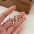wholesale S925 Sterling Silver Bow Ear Studs Women's Japanese Korean New Ins Small Fashion Forest Style Earrings-0-1