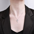 S925 Sterling Silver Moissanite Queen Iris Pendant Necklace-0-2