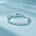 wholesale 999 Solid Silver Möbius Ring Bracelet for Women, Young Style Full Silver Bangle Starry Sky Bracelet-0-0