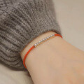 wholesale 925 Sterling Silver Adjustable Single-Row Red Rope Lucky Bracelet for Couples and Best Friends, Zhuo Fan Jewelry New Design-0-3
