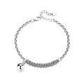 wholesale S925 Sterling Silver Retro Minimalist Chain Spherical Bracelet Ins French Minimalist Style Versatile Women's Hand Accessories-0-4
