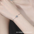 S925 Silver Moissanite D-Color 1ct Snowflake Heart Bracelet Wholesale-0-2