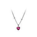 wholesale S925 Sterling Silver Fresh and Sweet Light Luxury Beaded Diamond-Encrusted Heart Necklace Elegant Women's Necklace Y01309-0-4