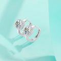 wholesale S925 Sterling Silver Moissanite Earrings for Women, Versatile Ear Clutch, New Trendy Minimalist Fashion Earrings, Korean-style Ear Hook-0-2
