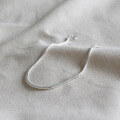 wholesale S925 Sterling Silver 050 Korean Version 2mm Round Snake Chain Bracelet for Women, Ins Style Versatile Minimalist Silver Chain Accessory-0-1