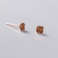 wholesale S925 Sterling Silver Forest Series Sweet Rose Earrings Small Design Sense Elegant Ear Accessories for Women M05290-0-2