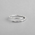 wholesale S925 Sterling Silver Korean Wave Tail Ring, Cold Style Minimalist and Delicate Versatile Water Ripple Snake Ring for Women-0-0