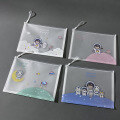 wholesale Metal material A4 cartoon transparent file bag with premium pull-tab document holder, PP plastic office student storage stationery pouch-0-5