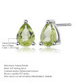 wholesale S925 Silver Natural Topaz Pear-Shaped Earrings Stock, Fashion Minimalist Style Elegant Natural Gemstone Earrings-0-11