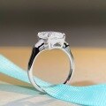 wholesale S925 Sterling Silver Square Sugar Ring for Women with Pagoda Emerald Cut High Carbon Diamond Zircon Gemstone Wholesale-0-1