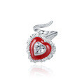 wholesale S925 Silver Designer Natural Garnet Ring Heart Design Colored Gemstone Ring for Gift-0-8