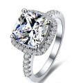 S925 Silver Clearance Square Zircon Ring, Free Shipping-0-3