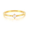 wholesale S925 Sterling Silver Single Mini Pearl Ring, trendy and minimalist forins。-0-4