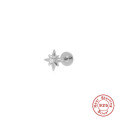 wholesale S925 Sterling Silver 18G Flat Head Push-Pin Cartilage Ear Stud, Popular in Europe and America for Ear Piercing-0-21