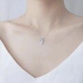 wholesale 925 Silver European and American Flip-Flop Pendant Necklace for Women, Minimalist and Exquisite Small Design, High-End Sensibility, Flip-Flop Sandal Collarbone Chain-0-3