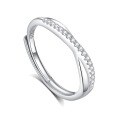 wholesale S925 Sterling Silver Original Design High-end Couple Rings Adjustable Plain Band Rings Valentine's Day Gift-0-34