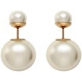 wholesale 925 Silver French Minimalist Luxury Large and Small Pearl Elegant Ear Studs for Women, Versatile Ear Pearls Simple High-End Earrings-0-4