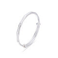 wholesale 999 Silver Bamboo Joint Bracelet for Women, Elegant National Trend Palace Style, Rising Joint by Joint, Engraved Push-Pull Solid Bangle-0-4