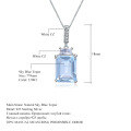wholesale S925 Sterling Silver Natural Topaz Pendant Necklace Fashionable Light Luxury High-End Feeling-0-0