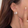wholesale S925 Sterling Silver Wrapped Hoop Earrings for Women, Korean Spring and Summer High Fashion New Arrival, Elegant Earrings-0-0