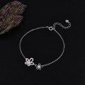 Sterling Silver Pearl Bead Cubic Zirconia Bracelet, 2025 New Women's Gift-0-7