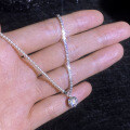 S925 Silver Cross-Border Moissanite Pearl Claw Chain Necklace-0-1