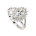 Metal Oval-Cut Zircon Ring, Women's Fashion Light Luxury Personalized Niche Design Wholesale-0-3