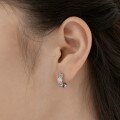 wholesale S925 sterling silver cross-border women's earrings with heart-shaped pave diamond design, small and unique, luxurious and high-end, fresh and elegant heart-shaped earrings-0-2