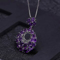 wholesale [925 Silver] Italian Craftsmanship Designer Pendant Elegant and Luxurious with Natural Amethyst Gemstone Necklace Pendant-0-2