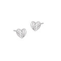 wholesale S925 Sterling Silver 597 Floral Heart Moon Stud Earrings Minimalist Style Small Ins Elegant Geometric Silver Earrings-0-5